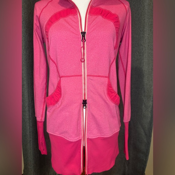 lululemon athletica stride double zip jacket Sz 8 - Picture 5 of 10